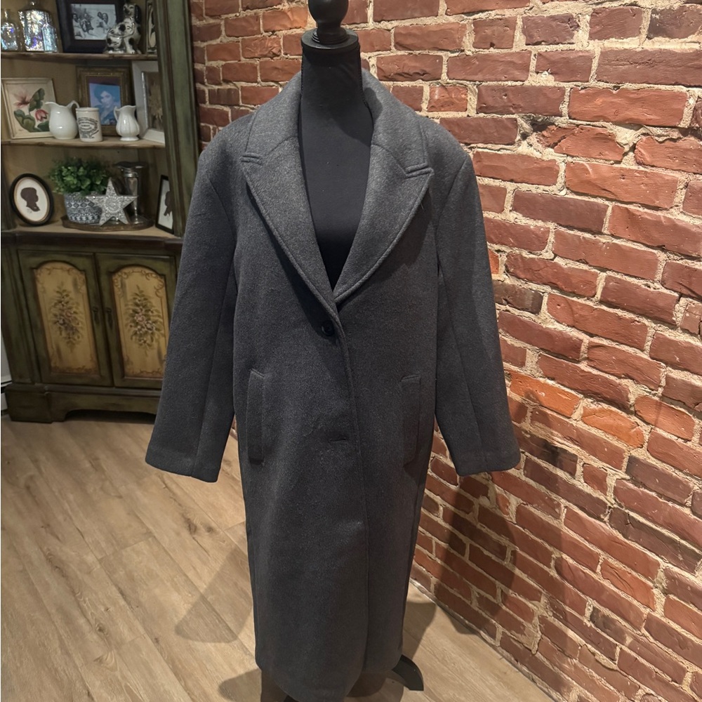 NEW WITH TAGS Gray Long Overcoat